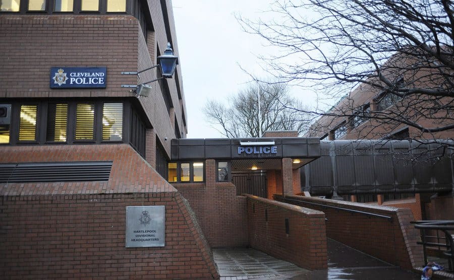 Hartlepool Police Station, where police bring Anne Darwin. 