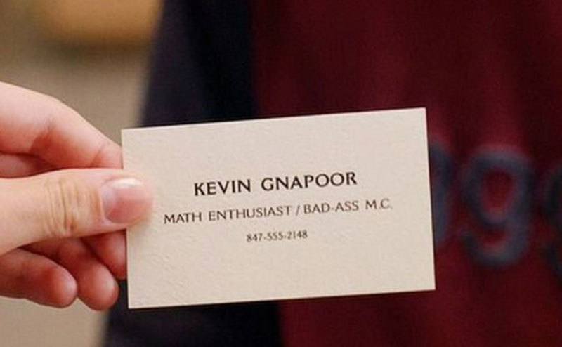 A view of Kevin Gnapoor’s business card.