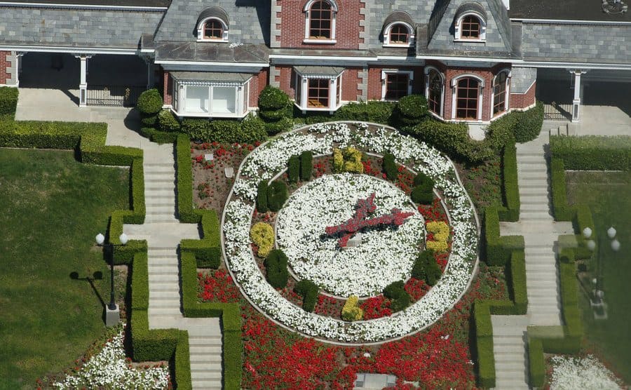 An aerial view from the Neverland Ranch.