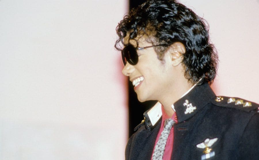 A portrait of Michael Jackson. 
