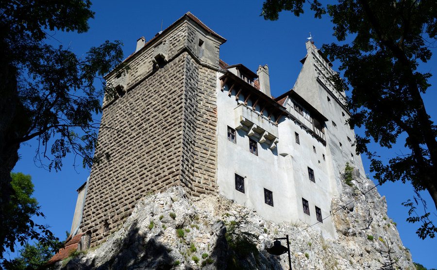 An exterior view of Dracula’s Castle.