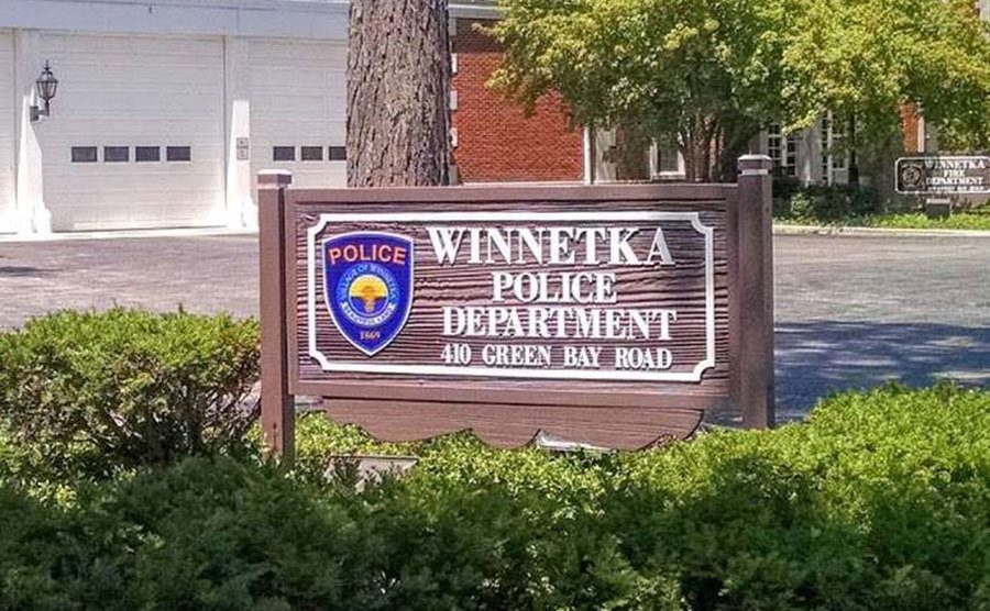 An exterior view at the Winnetka Police Department.