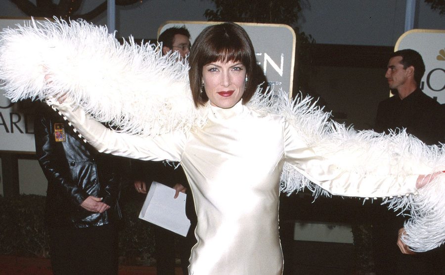A photo of Lara Flynn Boyle on the red carpet.