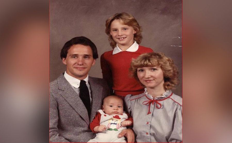 Vicki Wegerle with her husband Bill and their two children. 