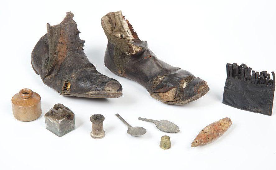 Shows and other relics that were used to ward off evil spirits. 
