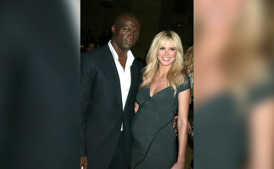 Seal and a pregnant Heidi Klum during the 2005 CFDA Fashion Awards. 