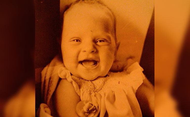 A portrait of Uma Thurman as a newborn.
