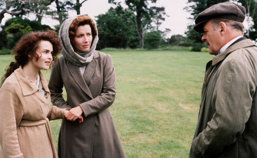 Anthony Hopkins, Emma Thompson, and Helena Bonham Carter in a still from the film. 