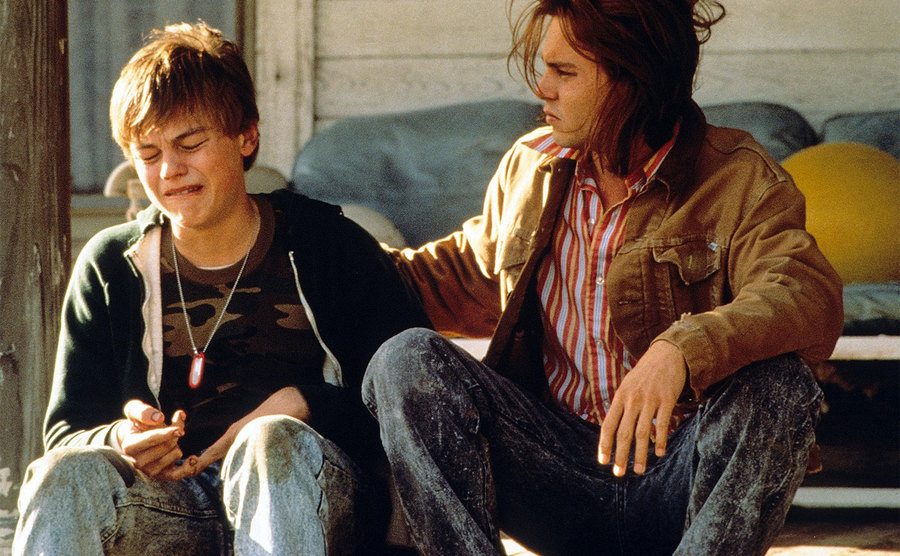 Johnny Depp and Leonardo DiCaprio in a scene from the film. 
