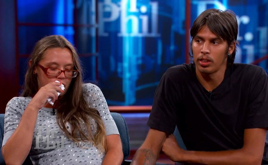 Niki and her boyfriends during their Dr. Phil appearance. 