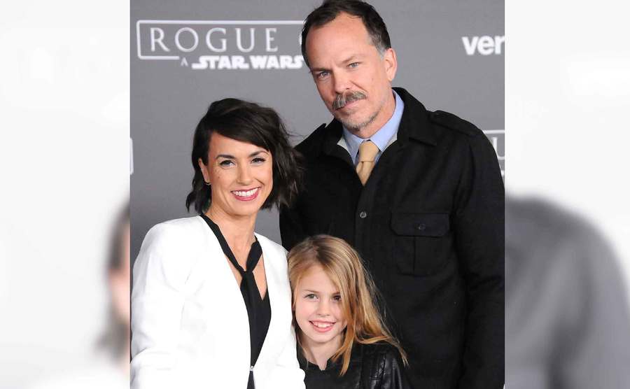 Zimmer attends an event with her husband and daughter.