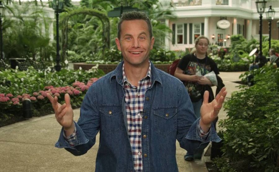 Kirk Cameron speaks to the camera.
