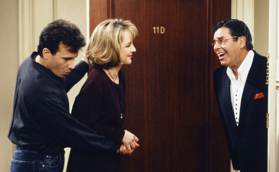 Paul Reiser, Helen Hunt, and Jerry Lewis in Mad About You.