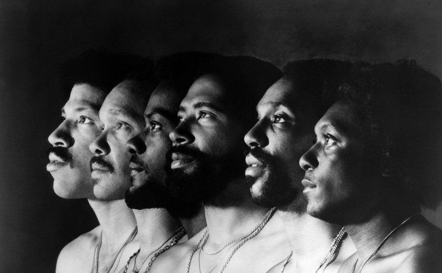A band portrait of the Commodores.