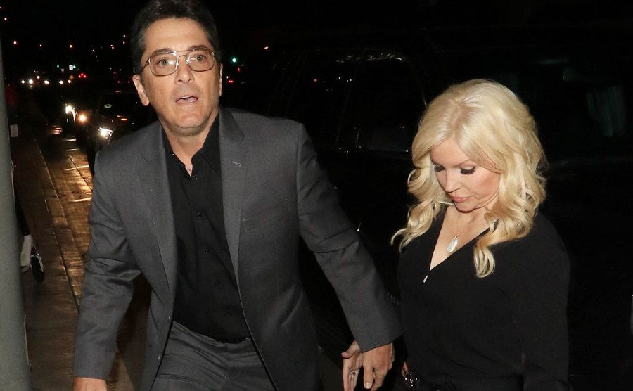 A photo of Scott Baio and Renee Sloan during a night out.