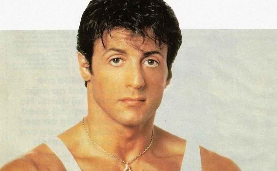 A portrait of Sylvester Stallone.