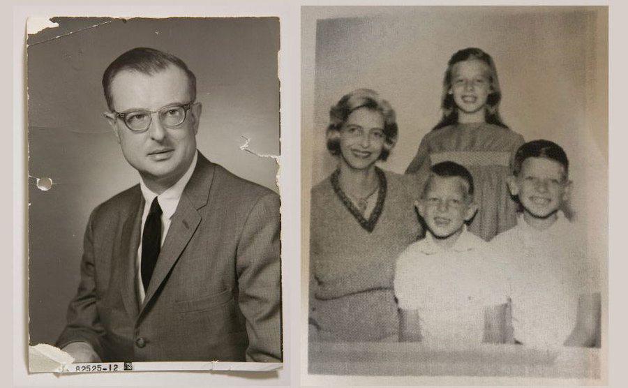 A photograph of John List / A picture of John’s wife and children.