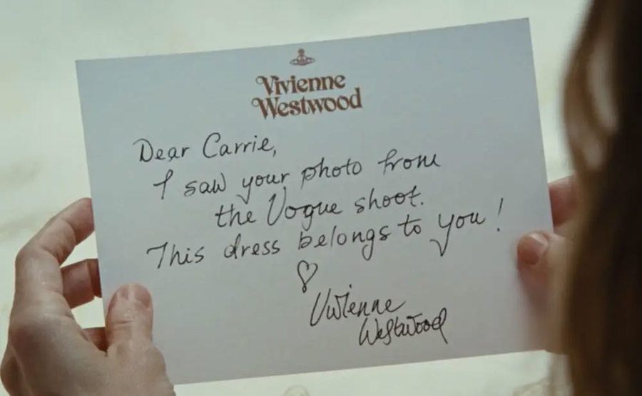 The handwritten letter to Carrie from Vivian. 
