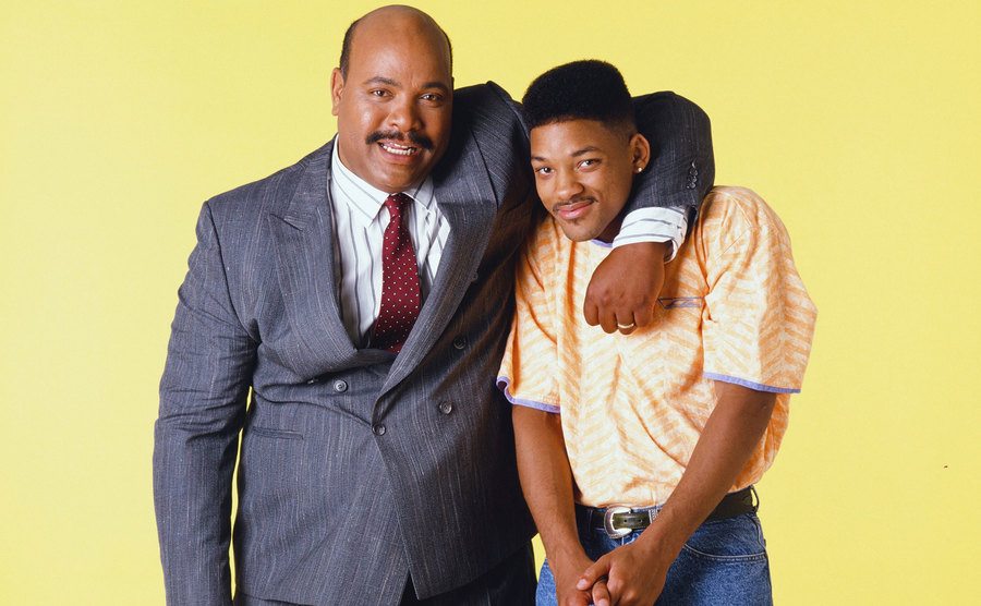 James Avery and Will Smith are in a promotional shot of the Fresh Prince.