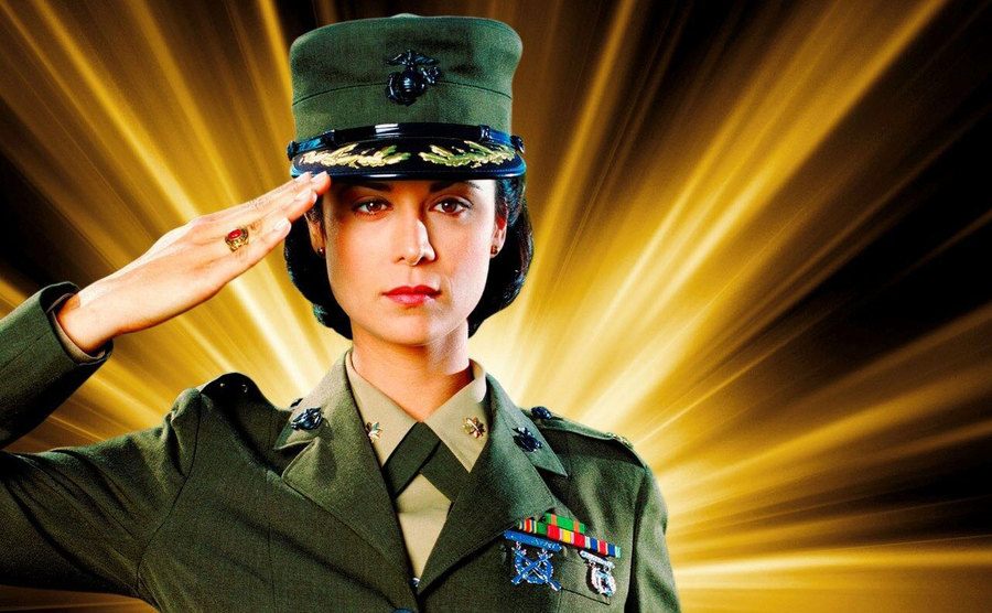 Catherine Bell is in a promotional shot for the show.