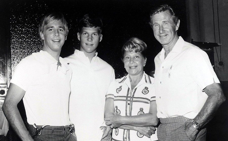 An old family photo of Lloyd, Dorothy, and their sons. 