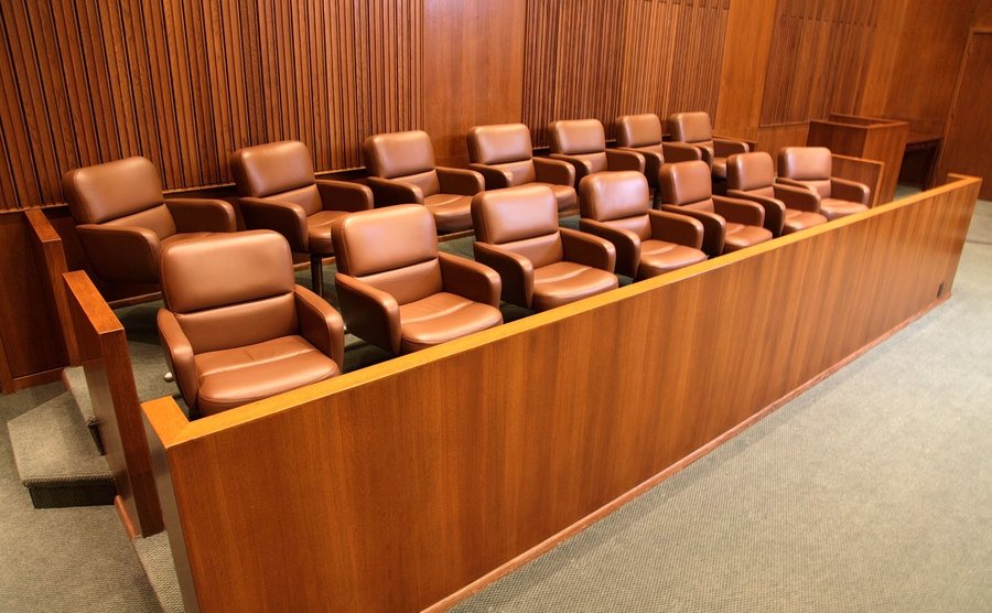An image of a jury box.