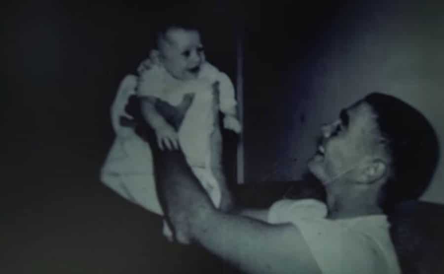 A dated picture of George Franklin and Eileen as a baby.