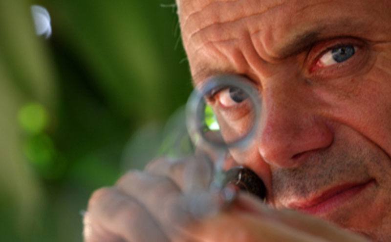 A closeup on Jeremy Wade in a still from the show.
