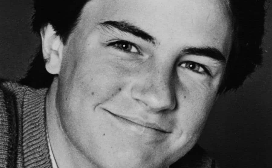 A portrait of Mathew Perry in his teens.