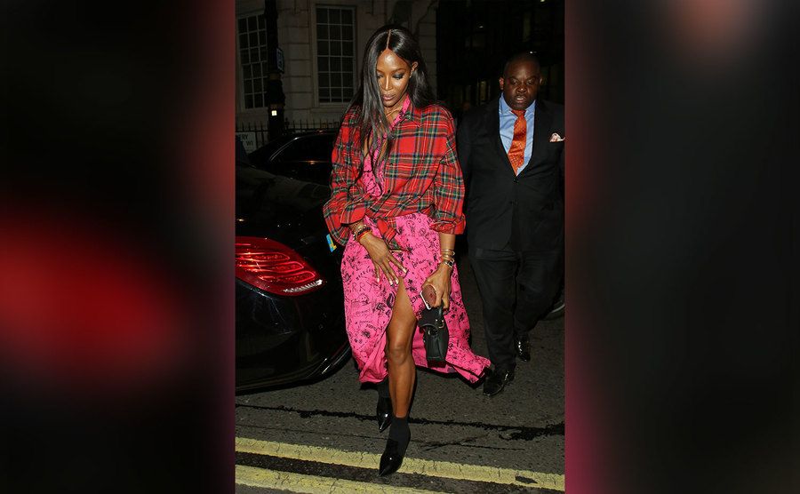 Naomi Campbell was seen during London Fashion Week. 