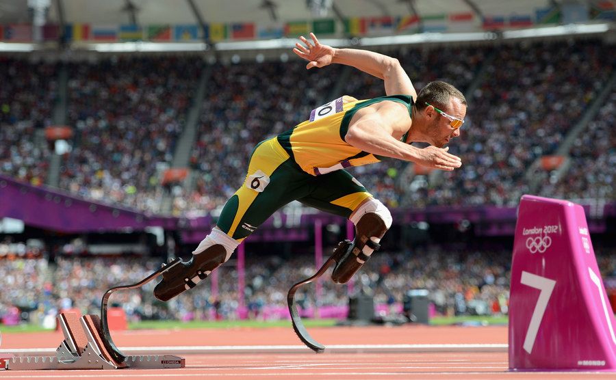 A photo of Pistorius at 2012 London Olympic Games.