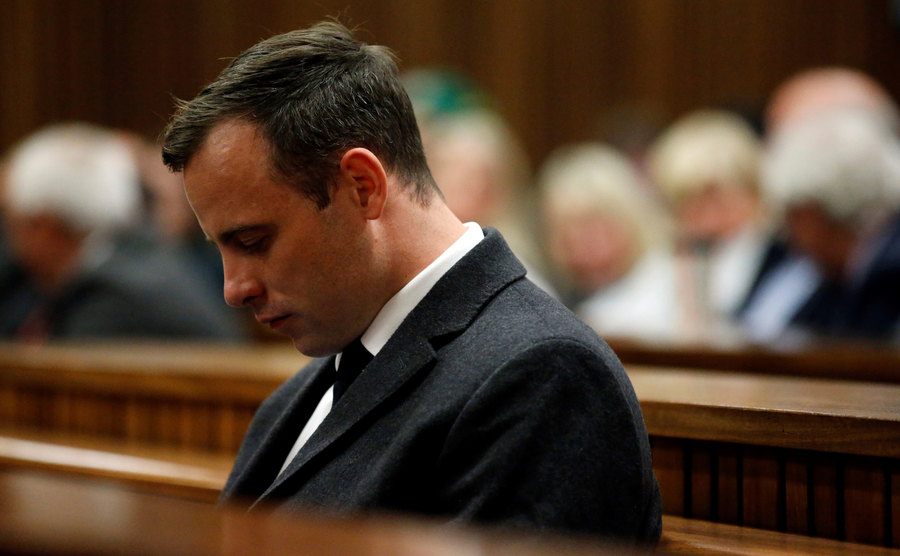 An image of Pistorius in court. 