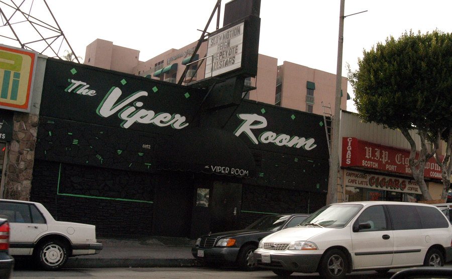 An exterior shot of The Viper Room.