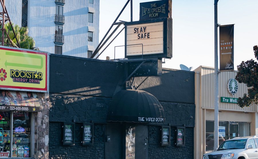 A general view of the Viper Room on the Sunset Strip.
