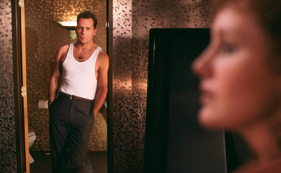 A still of Bruce Willis in a scene from the film.