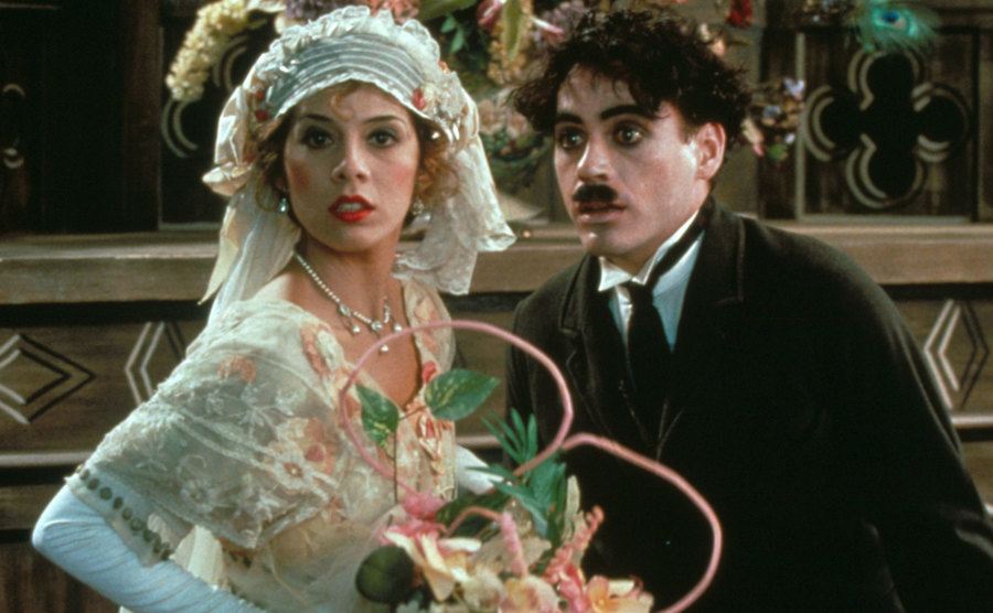 A still of Marisa and Robert in Chaplin.