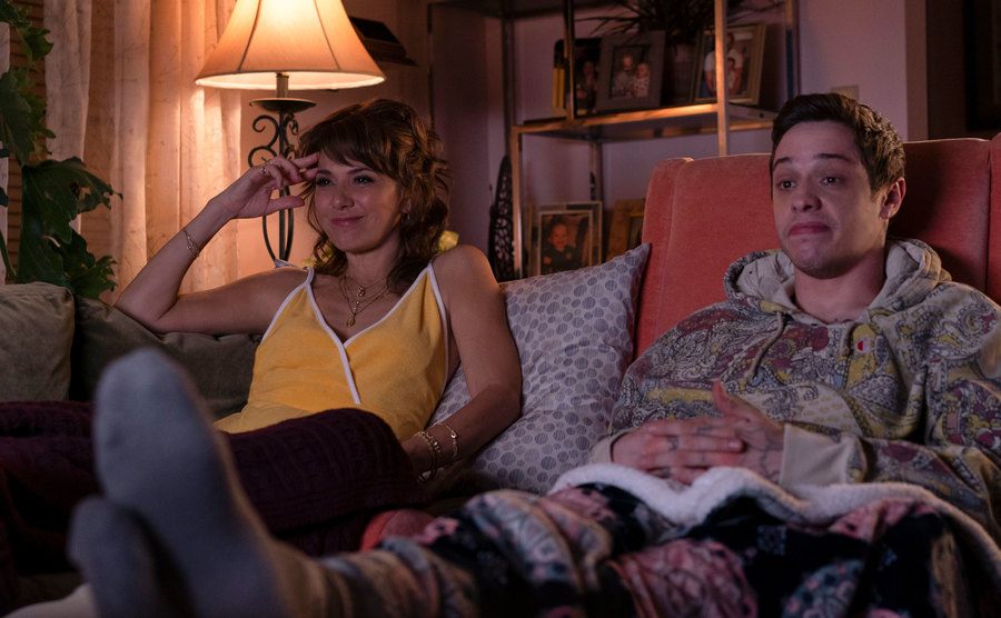 A still of Marisa Tomei and Pete Davidson in a scene from the film.