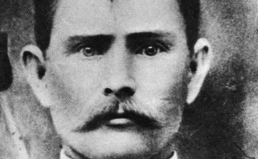 A portrait of Jesse James.