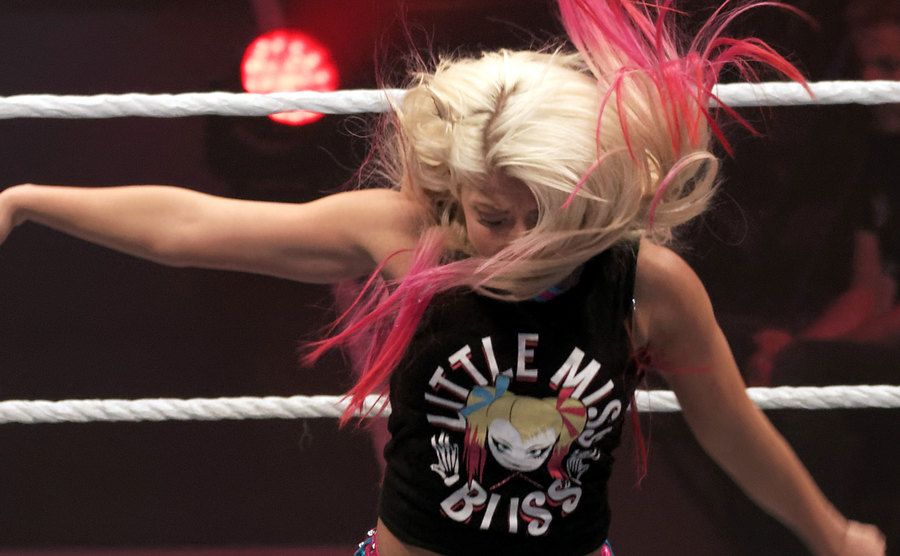 A photo of Alexa in the ring.