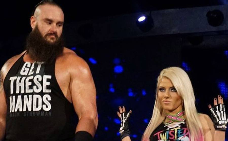 Braun and Alexa pose for the media.