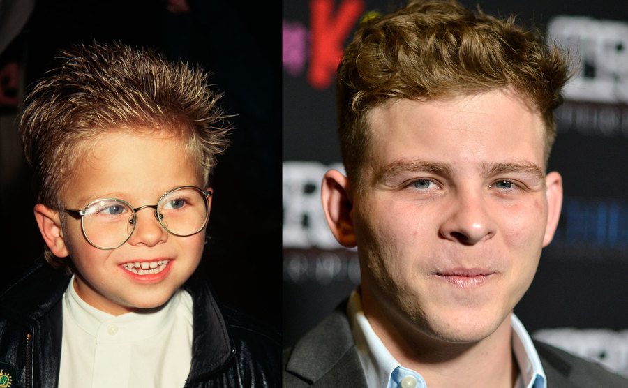 A portrait of Lipnicki then / A picture of Lipnicki today.