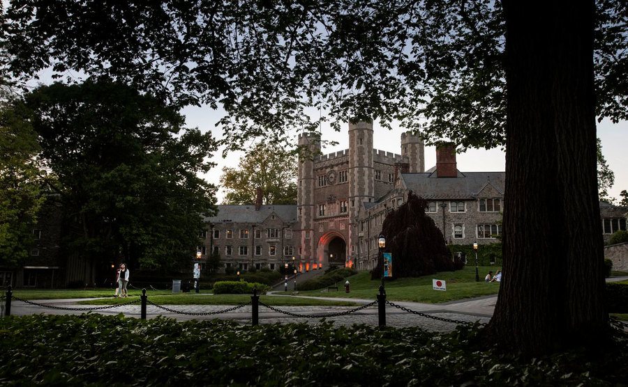 An exterior shot of Princeton.