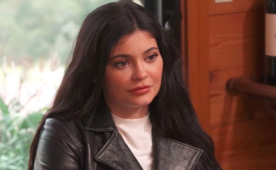Kylie looks lost in thought in a still from KUWTK. 