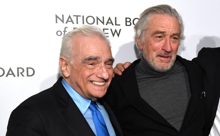 A photo of Scorsese and De Niro attending an event.