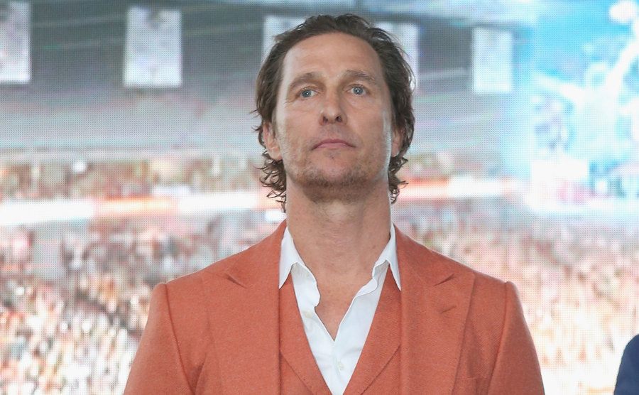 McConaughey attends the groundbreaking ceremony for the new University of Texas event facility. 