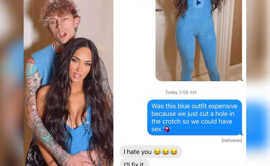 MGK and Megan Fox / The text exchange about the cut jumpsuit. 