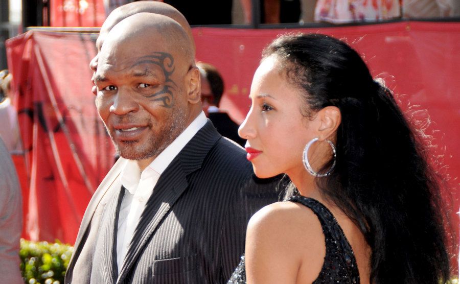 A photo of Tyson and his wife at the time.