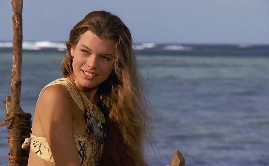 A still of Jovovich in a scene from Return to the Blue Lagoon.