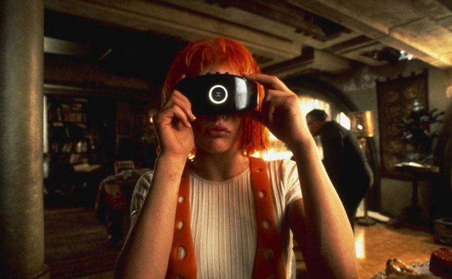 A still of Jovovich in a scene from The Fifth Element.