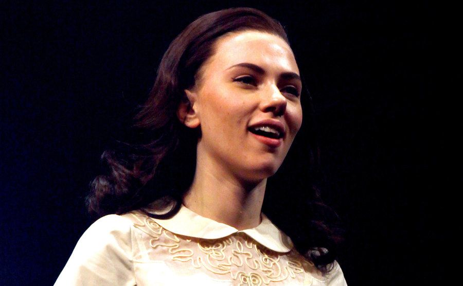Johansson as Catherine at the opening night curtain call for 